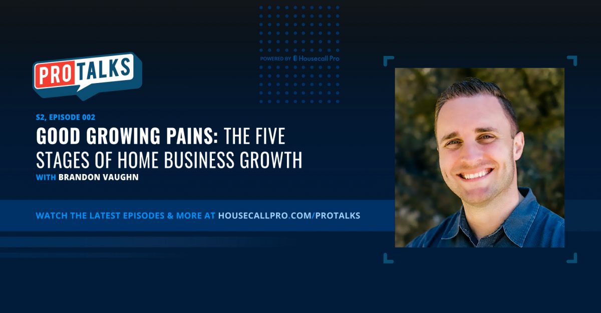 cover image for protalk video with brandon vaughn on the five stages of home business growth