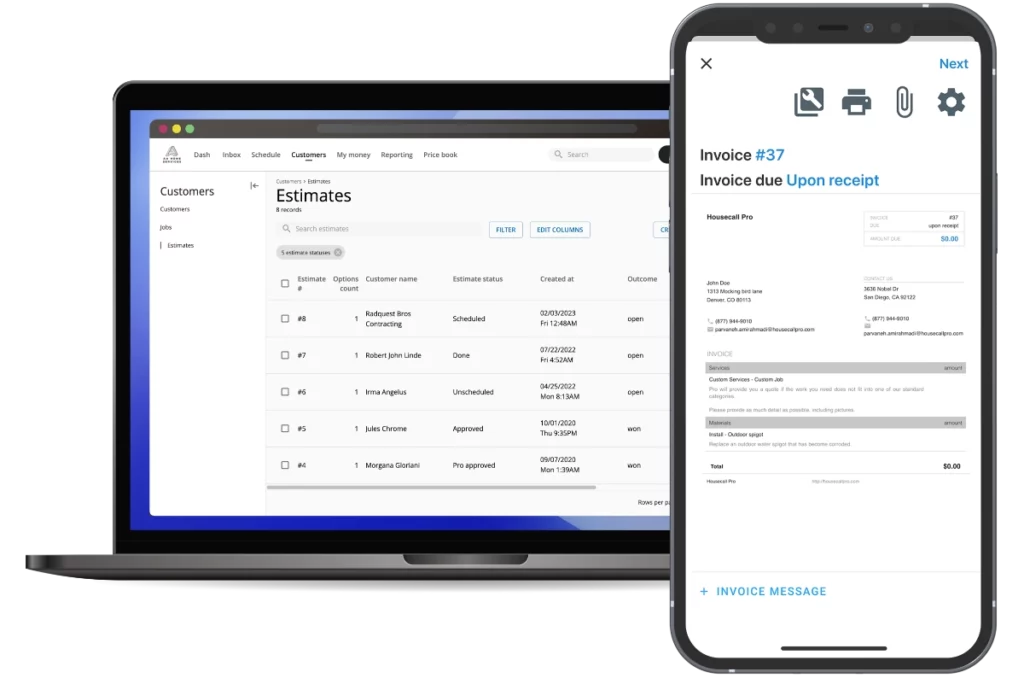 - Housecall Pro Housecall Pro invoicing software for electrical contractors