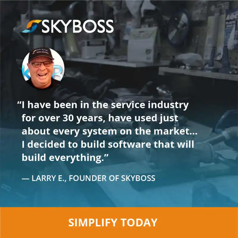 Skyboss social creative Larry E, testimonial