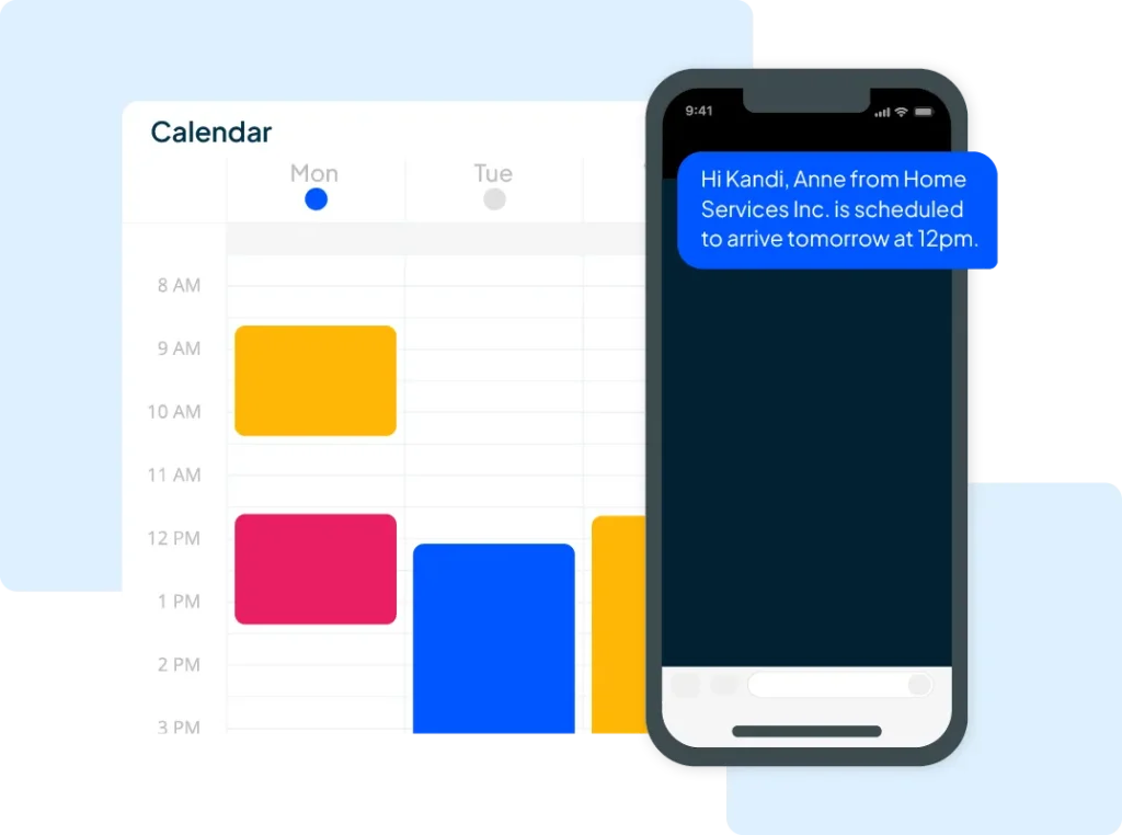 Housecall Pros' online booking software with appointment reminders