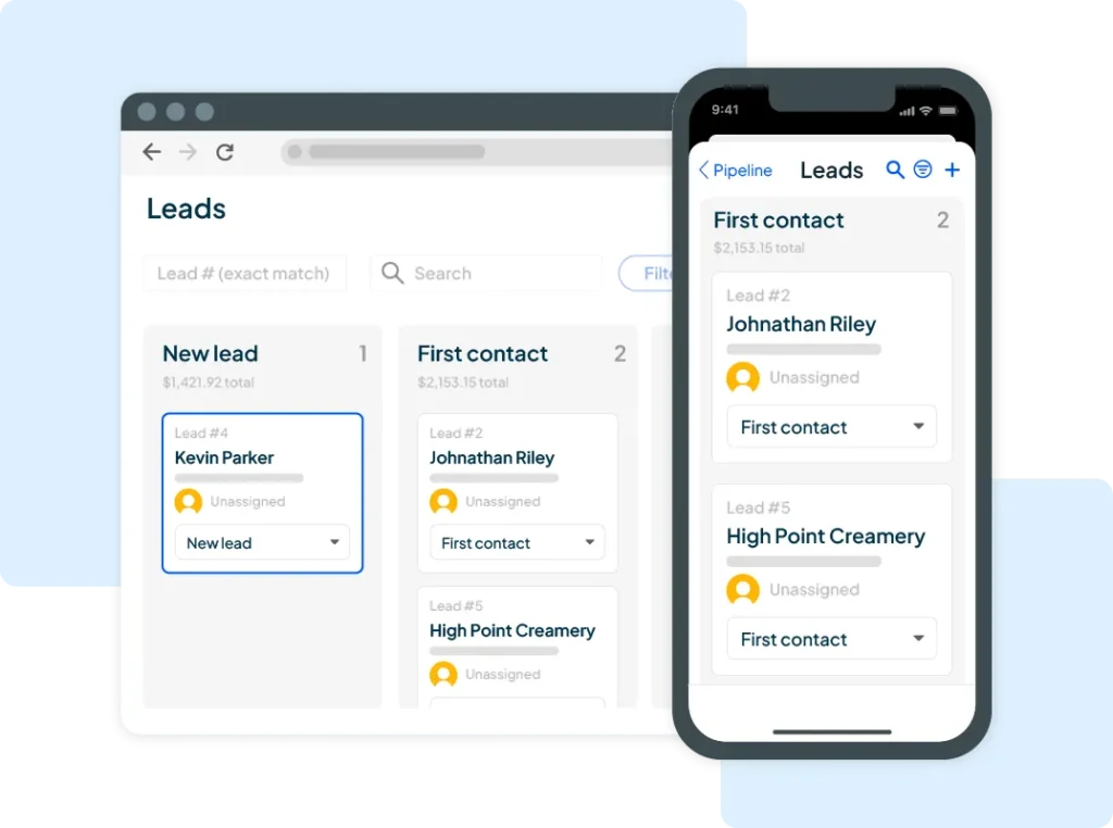 Sales pipeline management software from Housecall Pro
