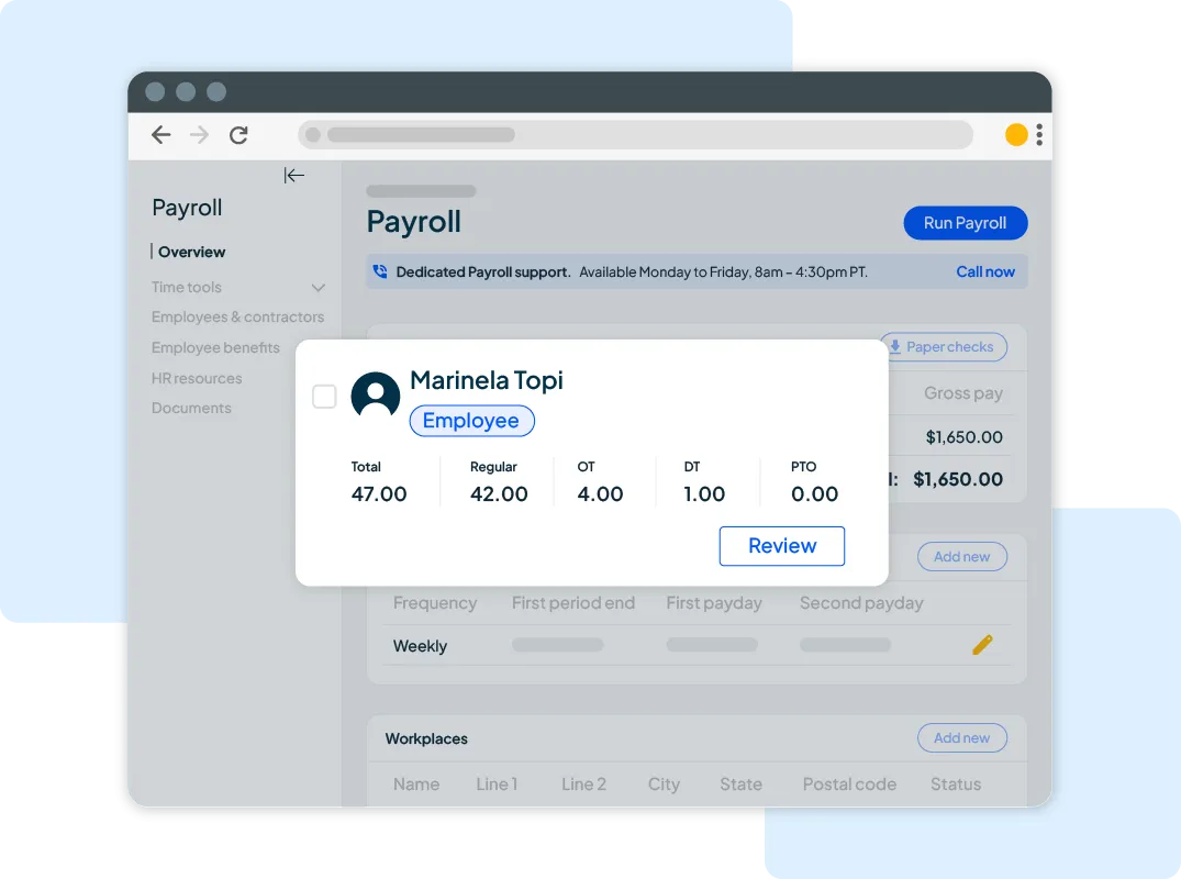 Housecall Pros' payroll and time tracking software for home service contractors