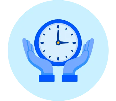 Hands saving clock