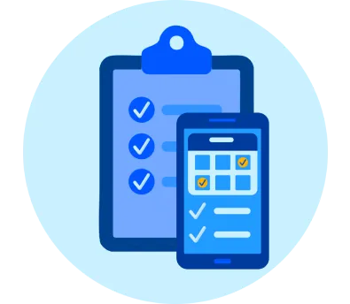 Clipboard & mobile tablet organization checklist