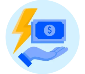 Instant money graphic