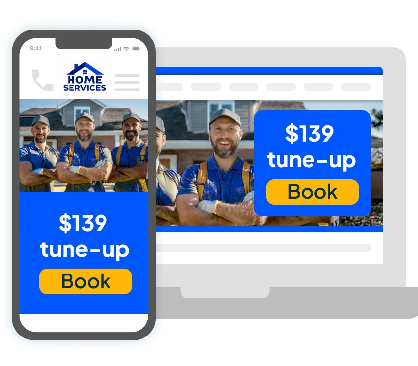 Professional home service web design from Housecall Pro