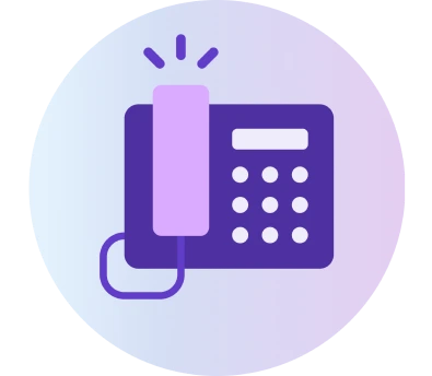 Purple phone ringing