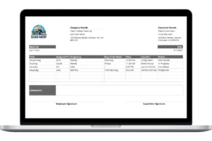 home cleaning roster template