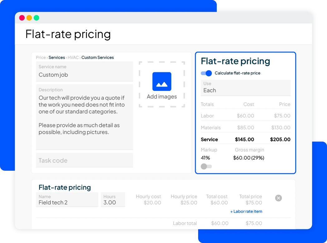 HVAC flat rate pricing in HCP