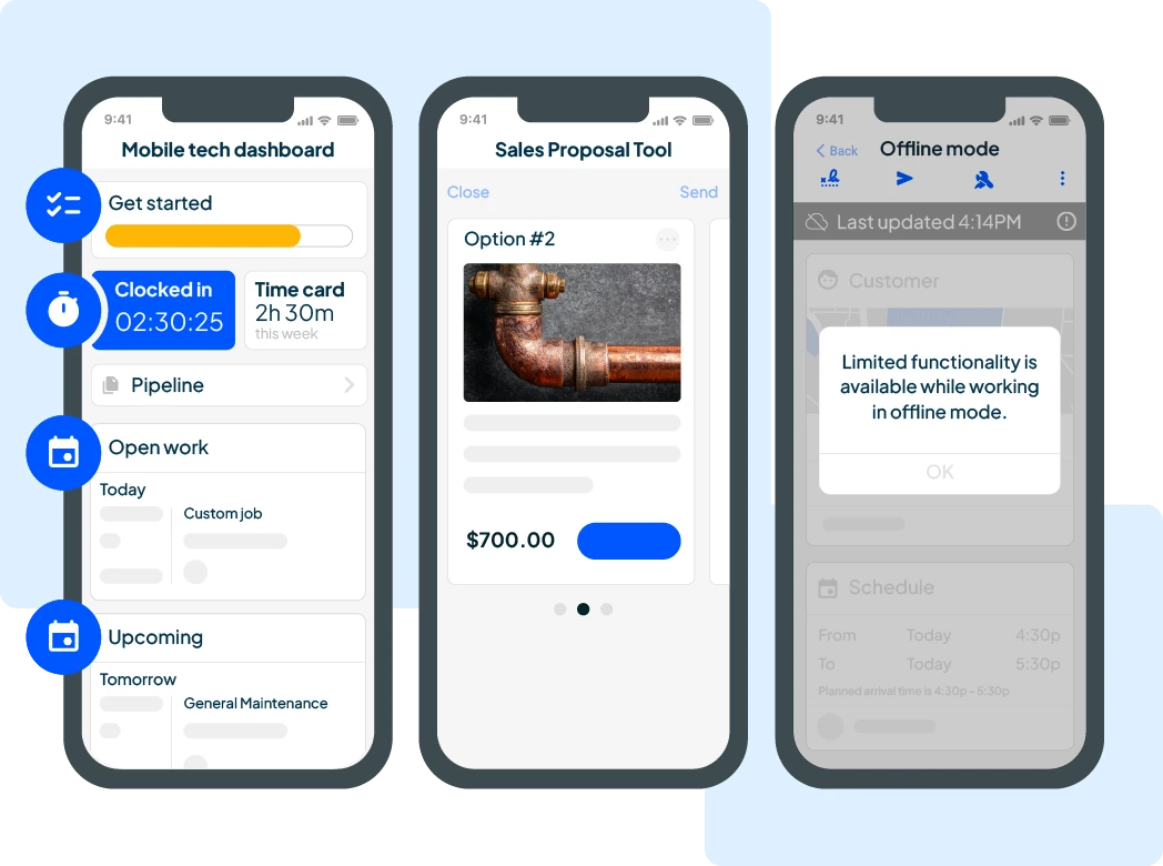 Plumbing flat rate pricing software and mobile app that works offline