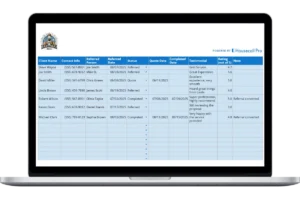 handyman client referral testimonials tracker template