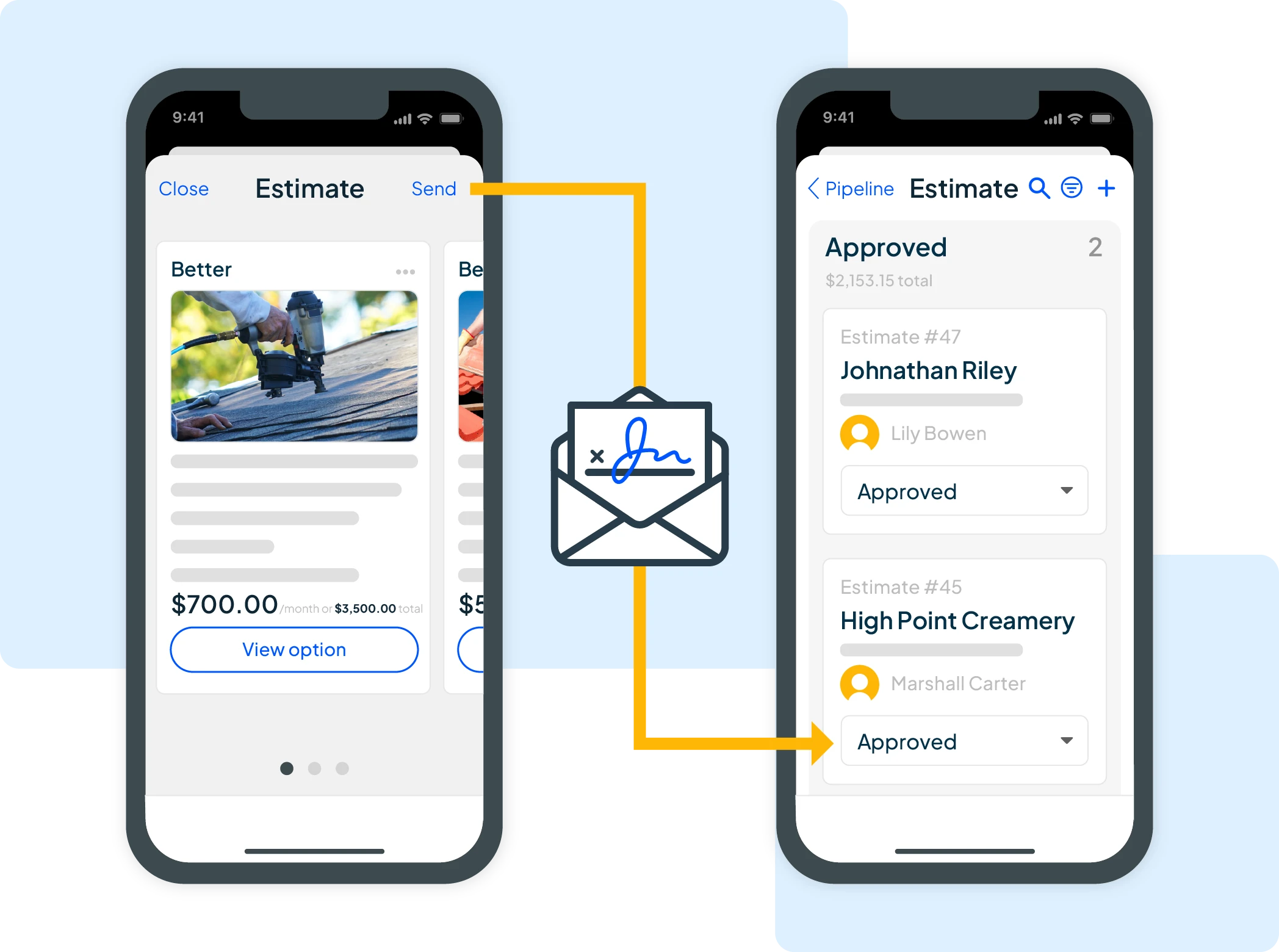 roofing estimate software with email automation
