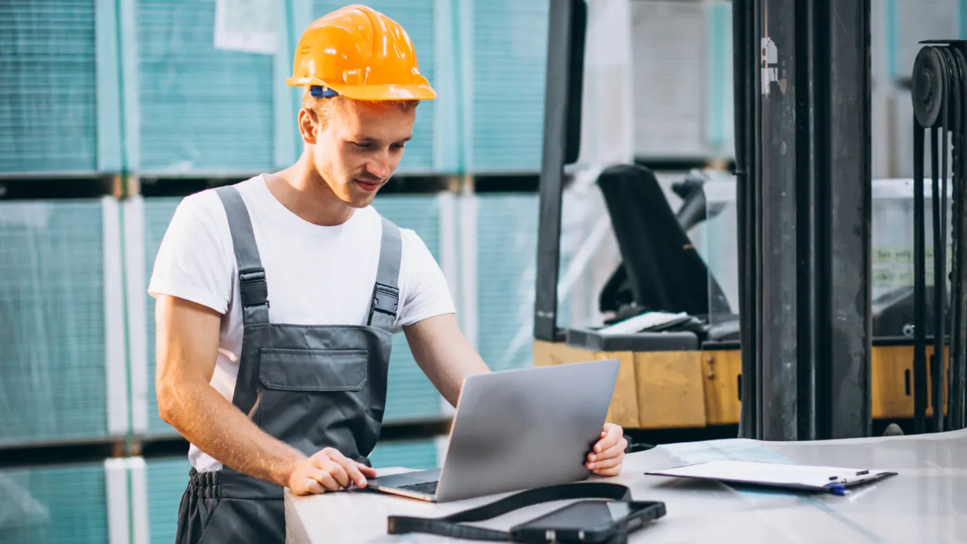 HVAC technician building a professional company website and managing service jobs online using Housecall Pro.