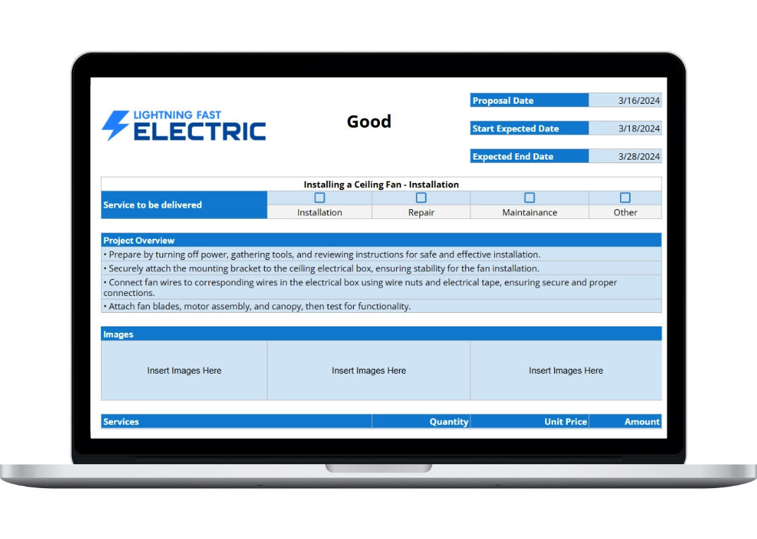 electrical proposal template hero image