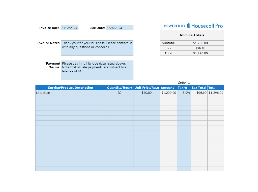 cta of electrical invoice template